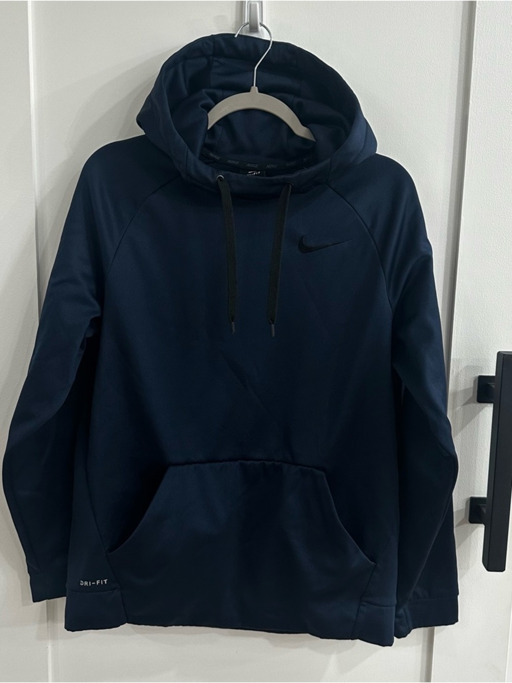Nike Dri-FIT Navy Blue Pullover Training Hoodie - Men's Medium